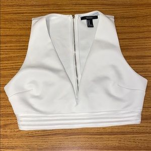 Forever 21 White Crop Top